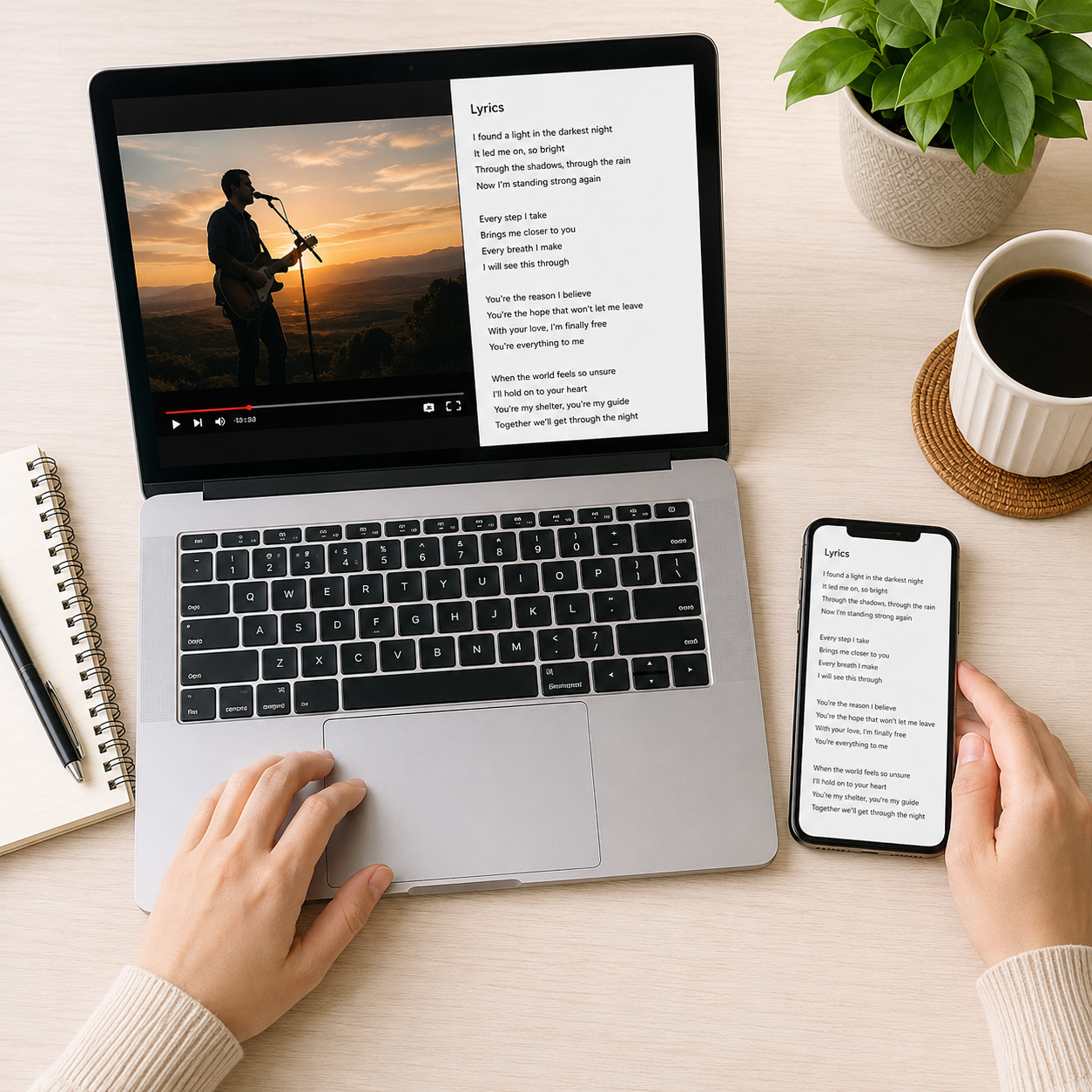 YouTube lyric extraction